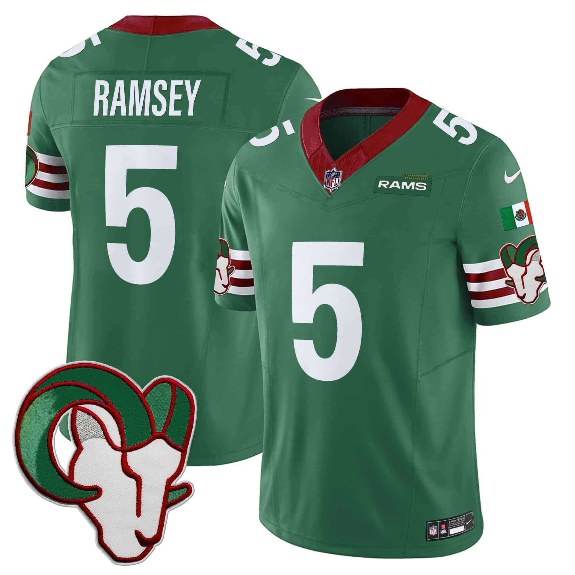 Men Los Angeles Rams #5 Ramsey Green 2024 Nike Mexico Vapor Limited NFL Jersey